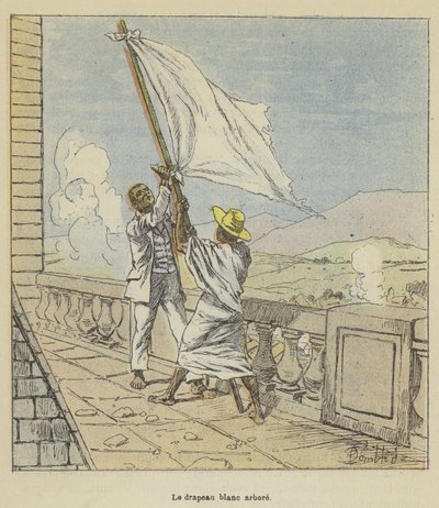 Det hvide flag praler af after Louis Charles Bombled