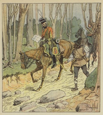 General Stengel var en fremragende husarofficer af after Louis Charles Bombled