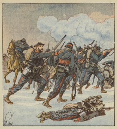 Sergent Ramus fra Isere-mobilerne i slaget den 7. december af after Louis Charles Bombled