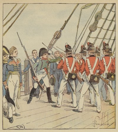 Kejseren beordrer Bellerophons soldater til at udøve af after Louis Charles Bombled