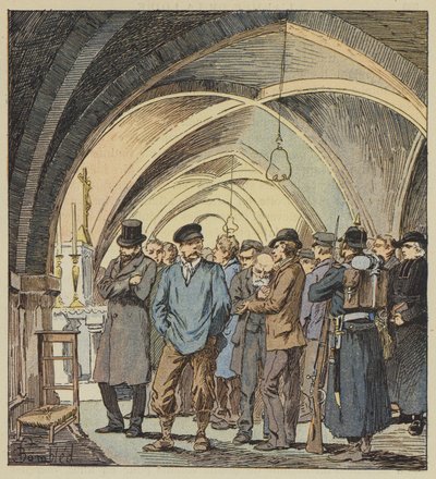 Gidslerne i krypten Beaune-la-Rolande af after Louis Charles Bombled