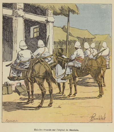 Patienter evakueret til hospitalet i Marololo af after Louis Charles Bombled