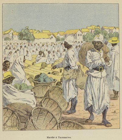 Marche i Tananarive af after Louis Charles Bombled
