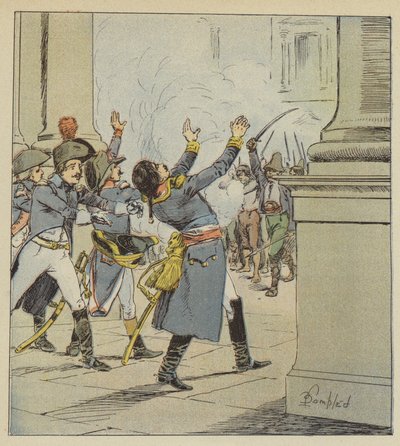 Duphots død af after Louis Charles Bombled
