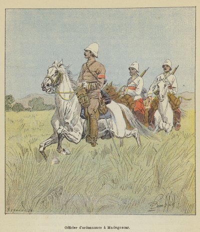 Ordinationsofficer på Madagaskar af after Louis Charles Bombled