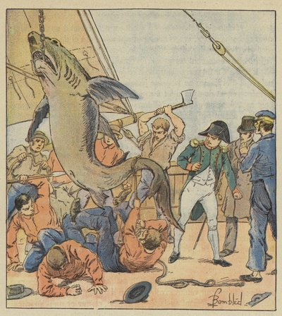 Fangst af en haj af after Louis Charles Bombled