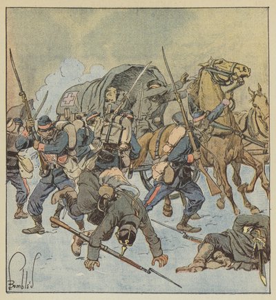 Tilfangetagelse af en preussisk ambulance af et selskab den 43. marts af after Louis Charles Bombled