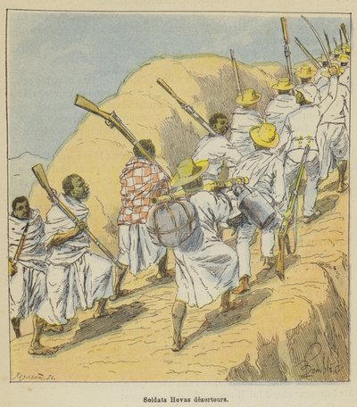 Hovas desertører soldater af after Louis Charles Bombled