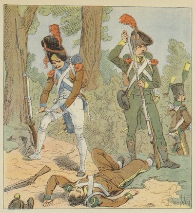 Italienske tropper, Legion piemontaise, Kampinfanteri, 1806, Legion italique, 1800 af after Louis Charles Bombled
