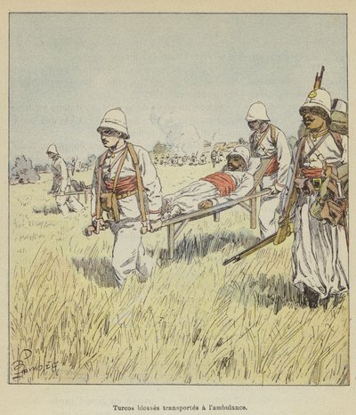 Turcos blesses transporterer en lambulance af after Louis Charles Bombled