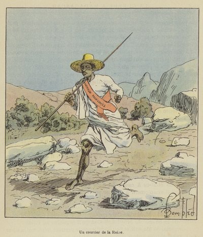 En kurer fra Dronningen af after Louis Charles Bombled