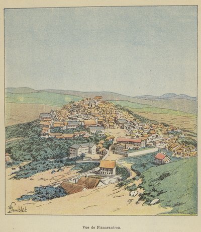 Udsigt over Fianarantroa af after Louis Charles Bombled