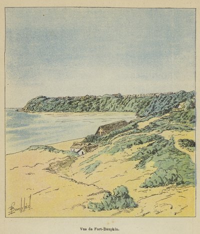 Udsigt over Fort-Dauphin af after Louis Charles Bombled
