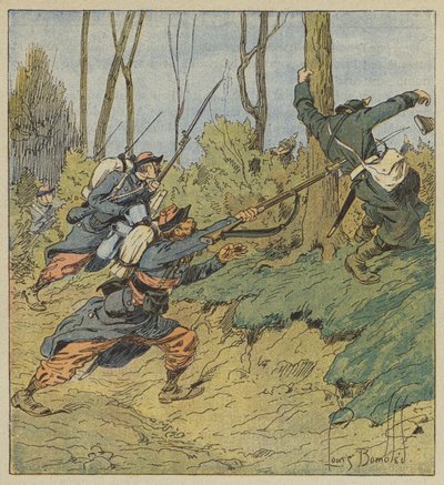 Zephyrs forfølger preusserne af after Louis Charles Bombled