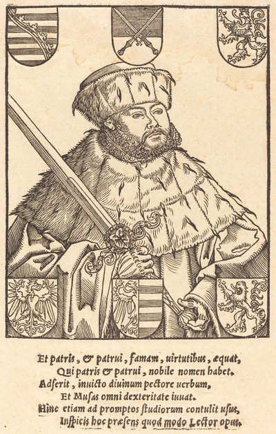 John Frederic the Magnanimous, i valgmandsklæder [th.] af after Lucas Cranach the Younger