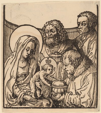 Magiernes tilbedelse af after Lucas van Leyden