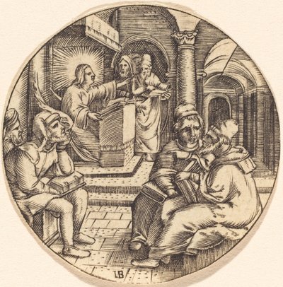 Jesus prædiker i templet af after Master IB