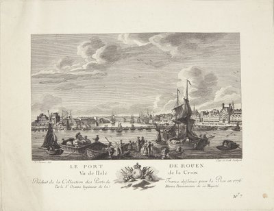 Rouen havn (Le port de Rouen) af after Nicolas Marie Ozanne