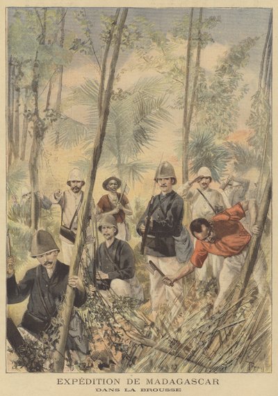 Den franske ekspedition til Madagaskar af after Oswaldo Tofani