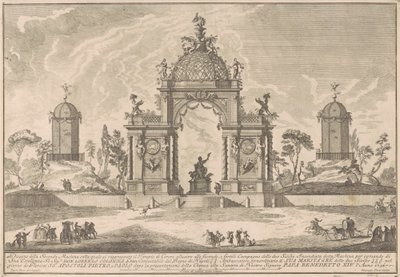 Seconda Macchina for Chinea fra 1756: Ceres-templet af after Paolo Posi Giuseppe Pozzi