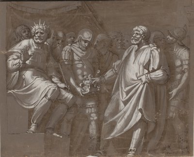 Mucius Scaevola før Porsenna af after Polidoro da Caravaggio