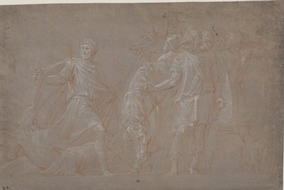 Mucius Scaevola krydser Tiberen af after Polidoro da Caravaggio