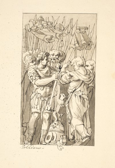 Scene fra romersk historie af after Polidoro da Caravaggio