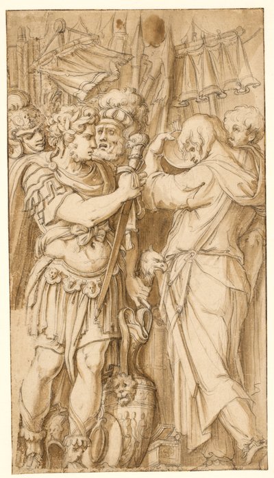 Scene fra romersk historie af after Polidoro da Caravaggio