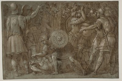 Scene fra romersk historie af after Polidoro da Caravaggio