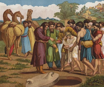 Joseph solgt af sine brødre af after Raphael