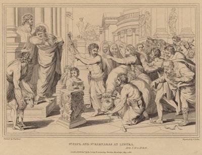 Paulus og Barnabas i Lystra, Apostlenes Gerninger af after Raphael