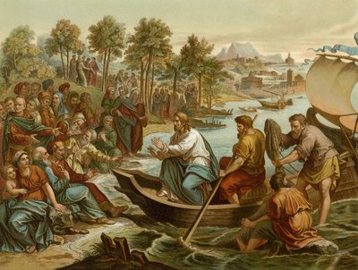 Skibsprædikenen af after Raphael