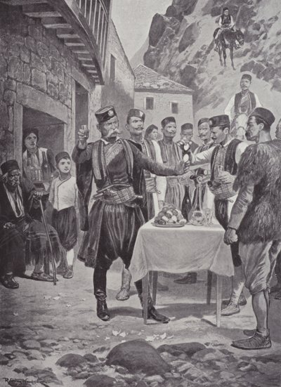 En montenegrinsk påskeskik af after Richard Caton II Woodville