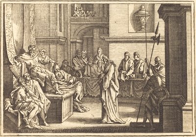 Kristus før Herodes af after Sébastien Le Clerc I