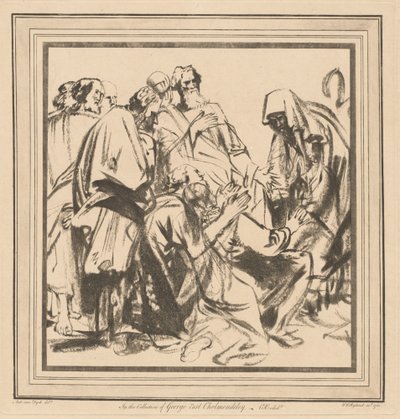 Jakob overtalte til at sende Benjamin med sine brødre til Egypten af after Sir Anthony van Dyck William Wynne Ryland