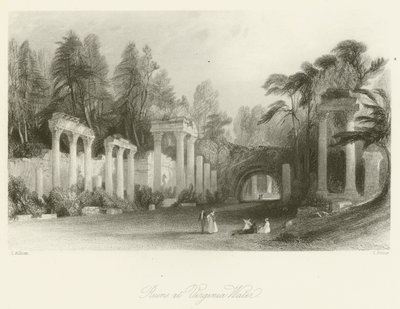 Ruinerne ved Virginia Water af after Thomas Allom