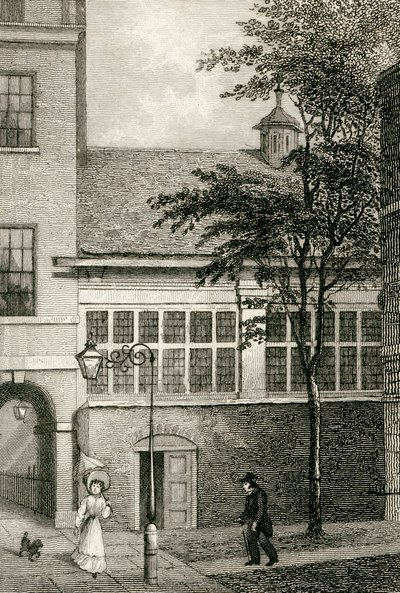 Barnards Inn Hall, 1830 af Thomas Hosmer after Shepherd