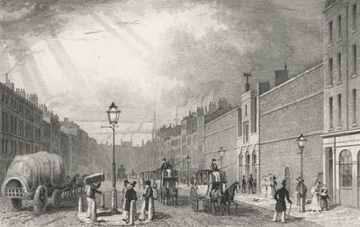 Farringdon Street and the Fleet Prison, 1830 af Thomas Hosmer after Shepherd