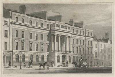 Furnivals Inn Holborn, 1825 af Thomas Hosmer after Shepherd