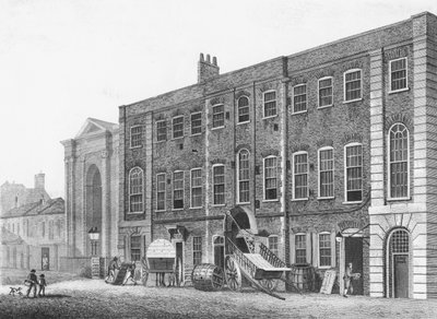 South View af Theatre Royal i Portugal Street, Lincolns Inn Fields, 1811 af Thomas Hosmer after Shepherd