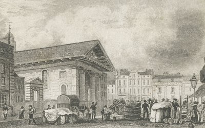 St Pauls Covent Garden, ca. 1810 af Thomas Hosmer after Shepherd