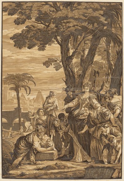 Fundet af Moses af after Veronese John Baptist Jackson