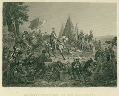 De Sotos opdagelse af Mississippi af after W.H. Powell