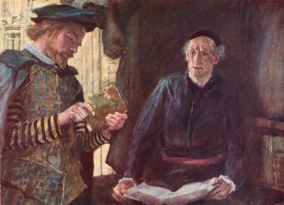 Shakespeare køber en bog fra en bogbod i St Pauls Churchyard, London af after William Hatherell