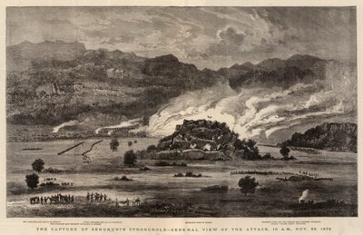Indtagelsen af Sekukunis fæstning, generel oversigt over angrebet, kl. 10 om morgenen den 28. november 1879 af after William Henry James Boot