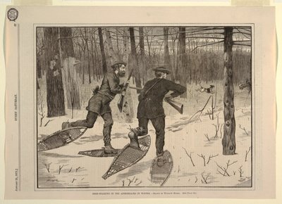 Deer-Stalking i Adirondacks om vinteren, fra hver lørdag den 21. januar 1871, s. 57 af Winslow Homer