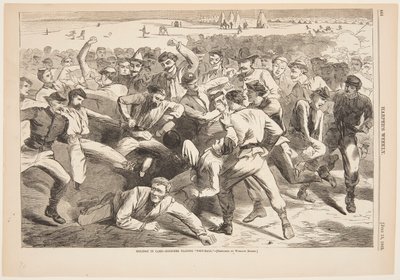 Ferie i lejren – soldater spiller "fodbold" af Winslow Homer