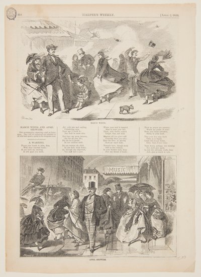 Marts Vind og April Byger af Winslow Homer