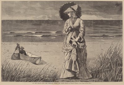 På stranden - To er selskab, tre er ingen af Winslow Homer