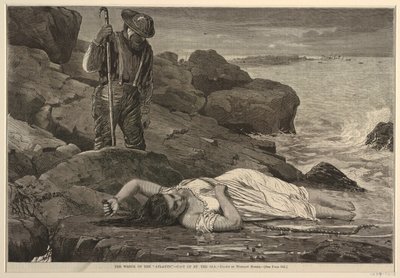 Vraget af "Atlanterhavet" – kastet op af havet af Winslow Homer